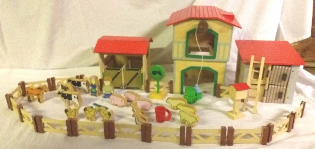 chad valley wooden farm set